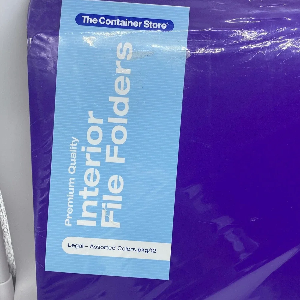 The Container Store Interior File Folders Legal Assorted Colors 12 Pack New